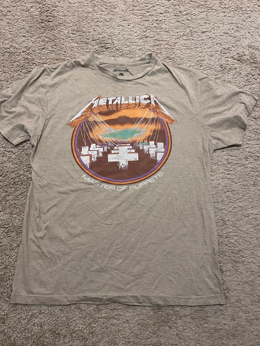 Metallica Master of Puppets Graphic Tee - Light Beige (juniors)